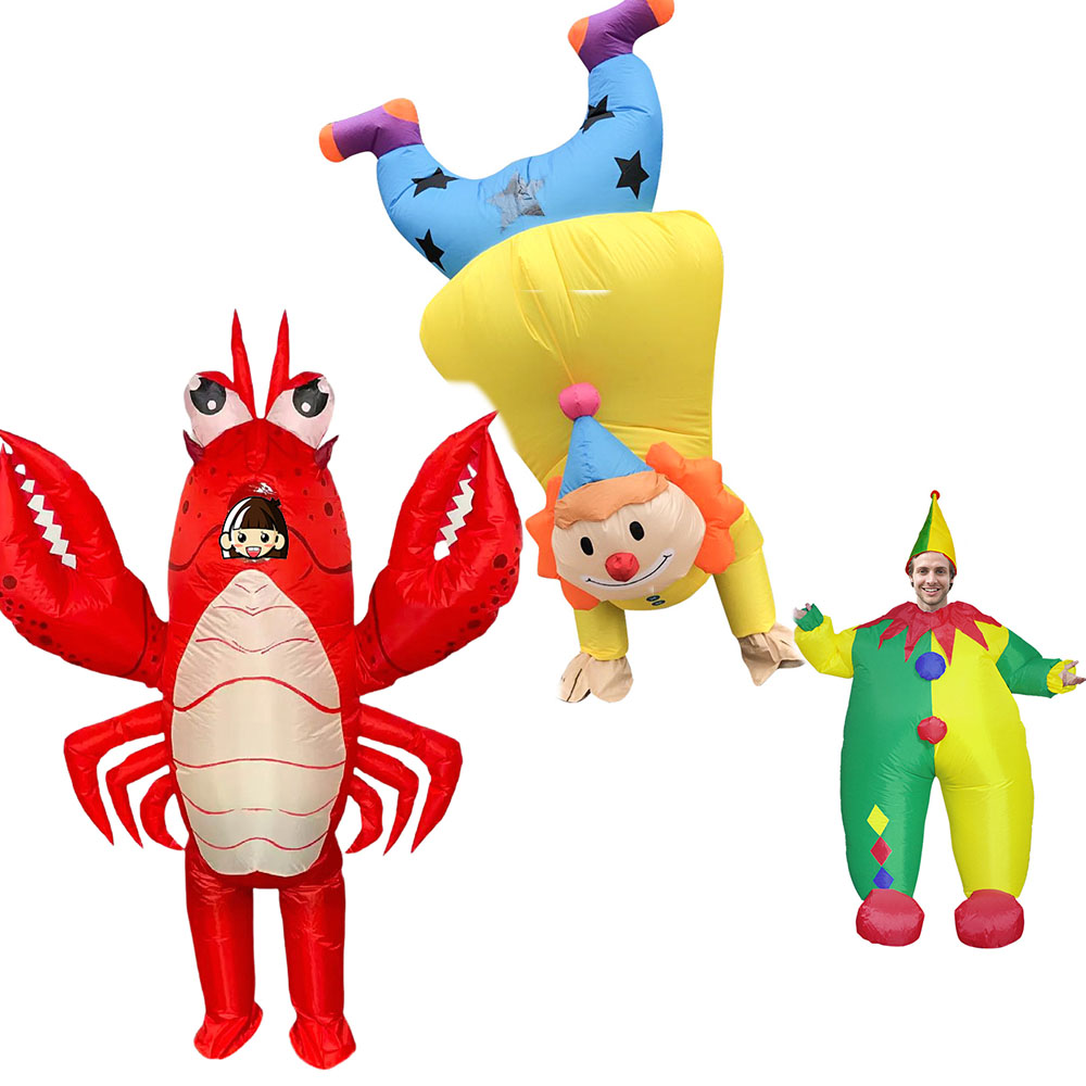 Halloween Costume Adult - زي مهرج قابل للنفخ للبالغين، تصميم