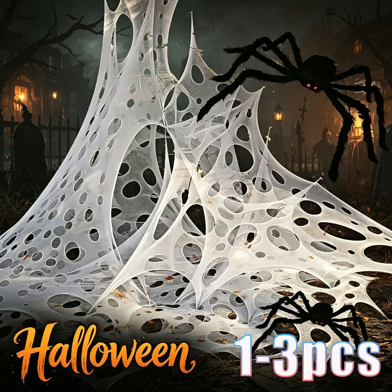 Spider Web Halloween Decoration - قماش زخرفي على شكل شبكة عنكبوت
