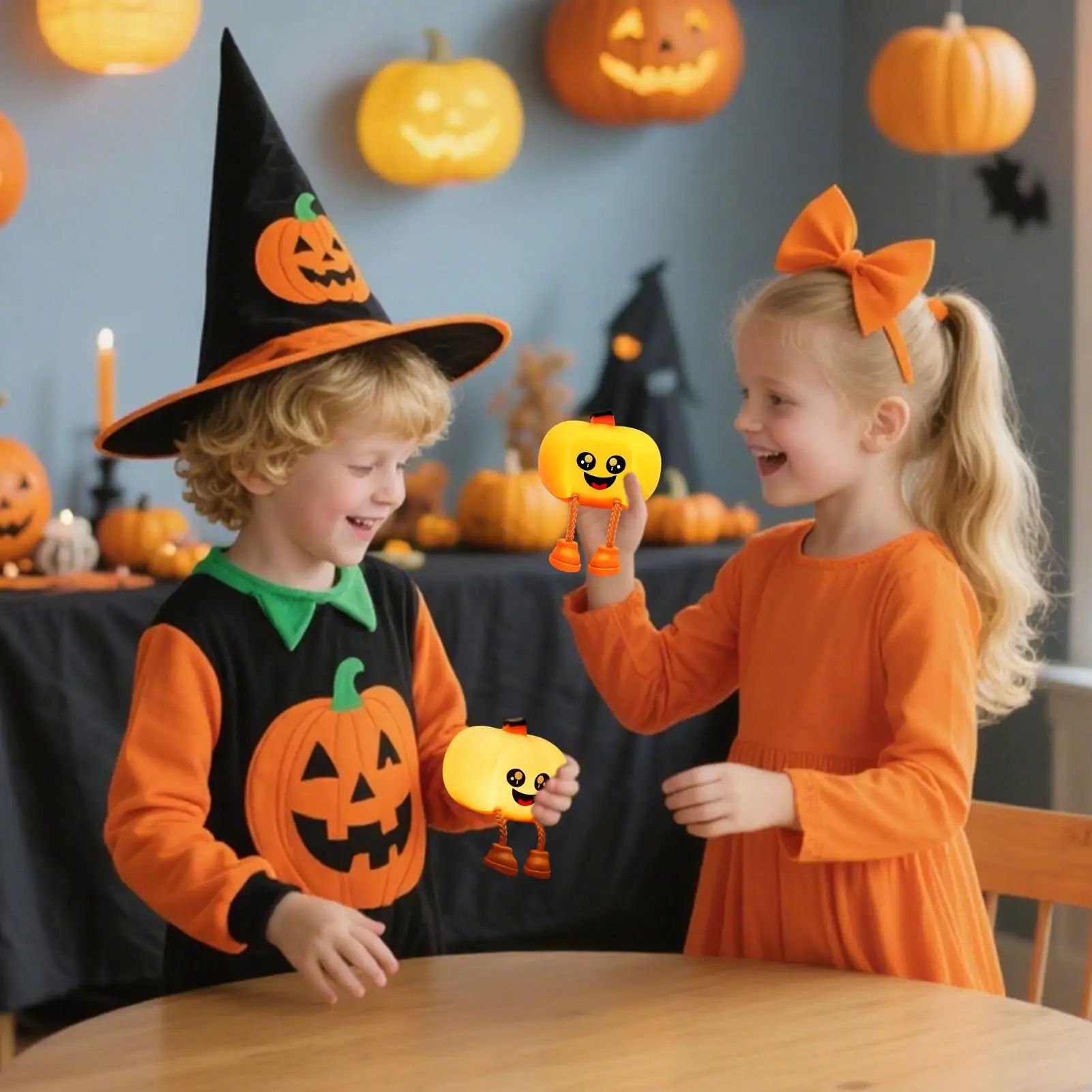 Halloween Pumpkin Decor Led - مصباح على شكل يقطين للهالوين، مصباح