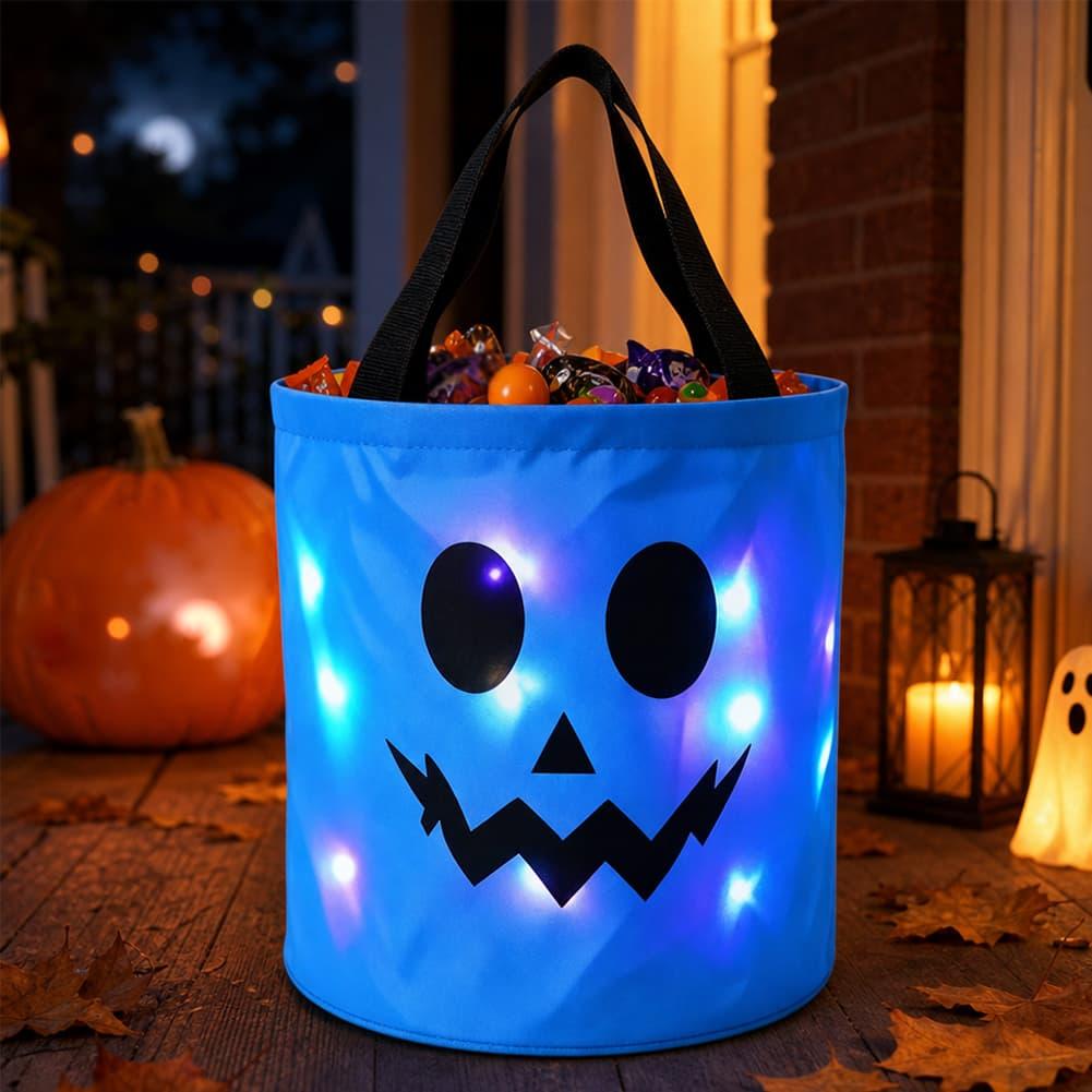 Halloween Pumpkin Decor Led - حفلات الهالوين، دلو حلوى على شكل