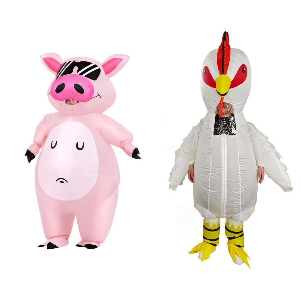 زي قابل للنفخ على شكل خنزير كر - مراجعة Halloween Costume Adult وسعره