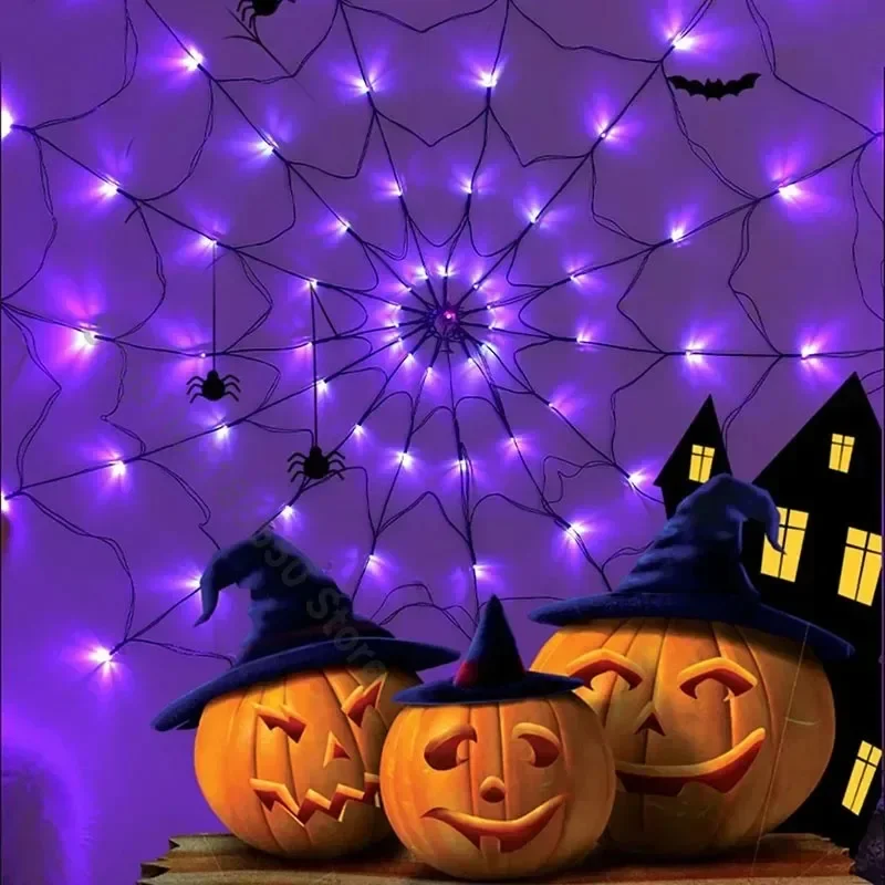 أضواء شبكة العنكبوت للهالوين 7 - مراجعة Spider Web Halloween Decoration وسعره