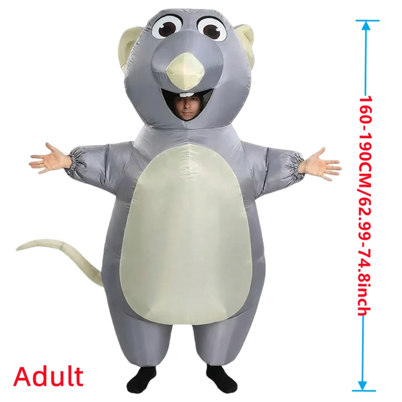زي فأر رمادي قابل للنفخ للكبار - مراجعة Halloween Costume Kids وسعره