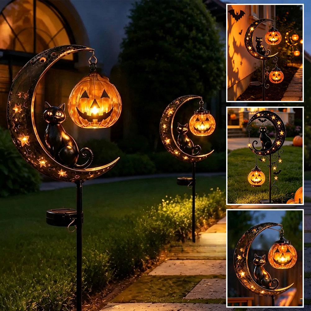 مصباح حديقة على شكل قطة سوداء  - مراجعة Pumpkin Lantern Halloween وسعره