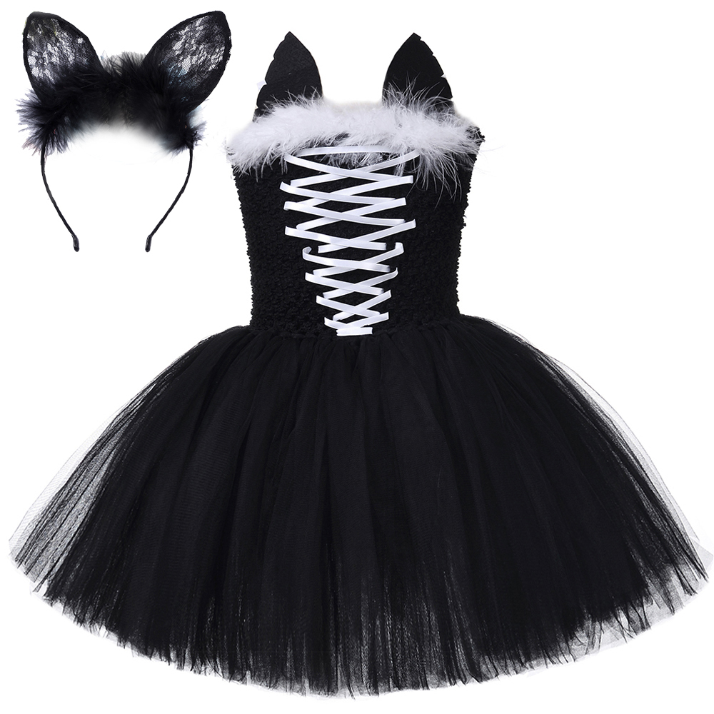 فستان توتو على شكل قطة سوداء ل - مراجعة Halloween Costume Kids وسعره