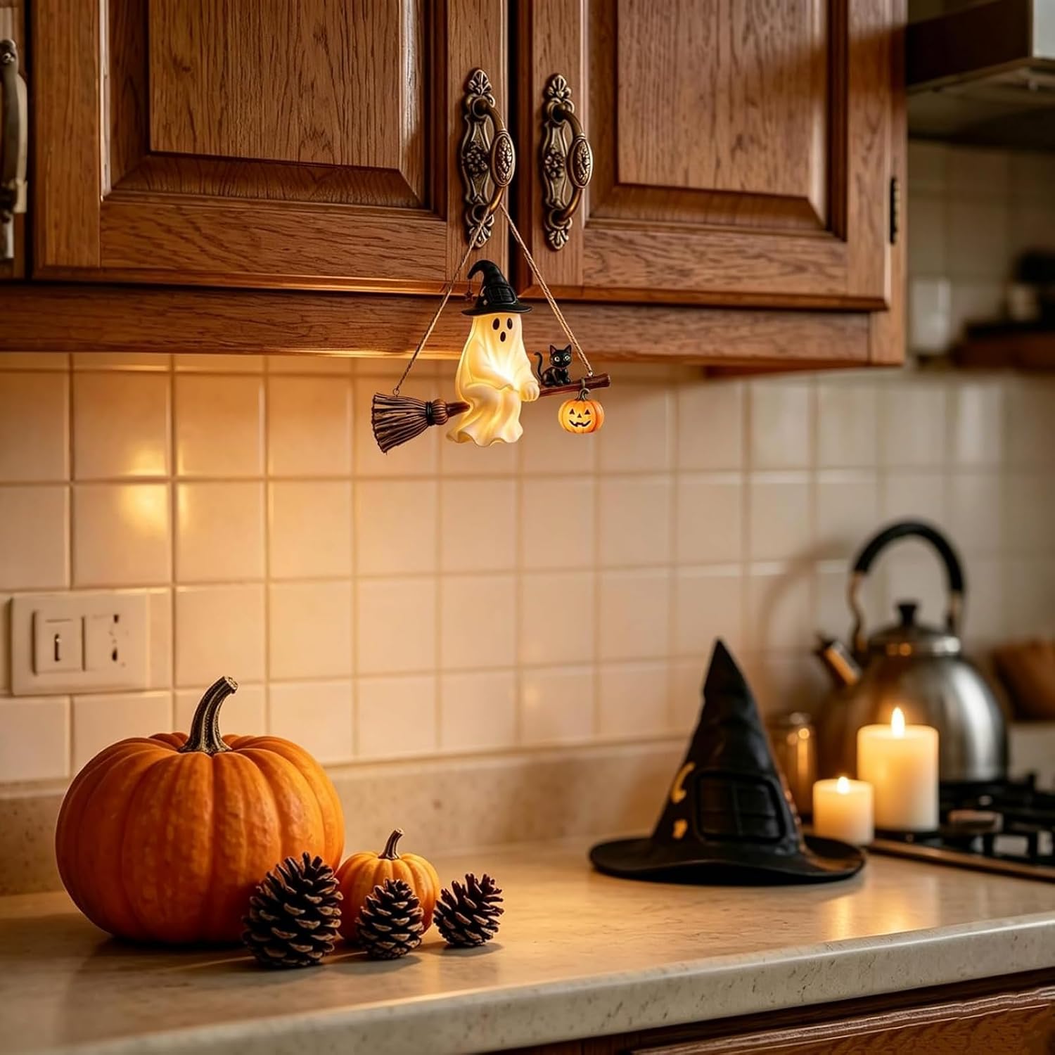 فانوس شمسية على شكل شبح للهالو - مراجعة Pumpkin Lantern Halloween وسعره