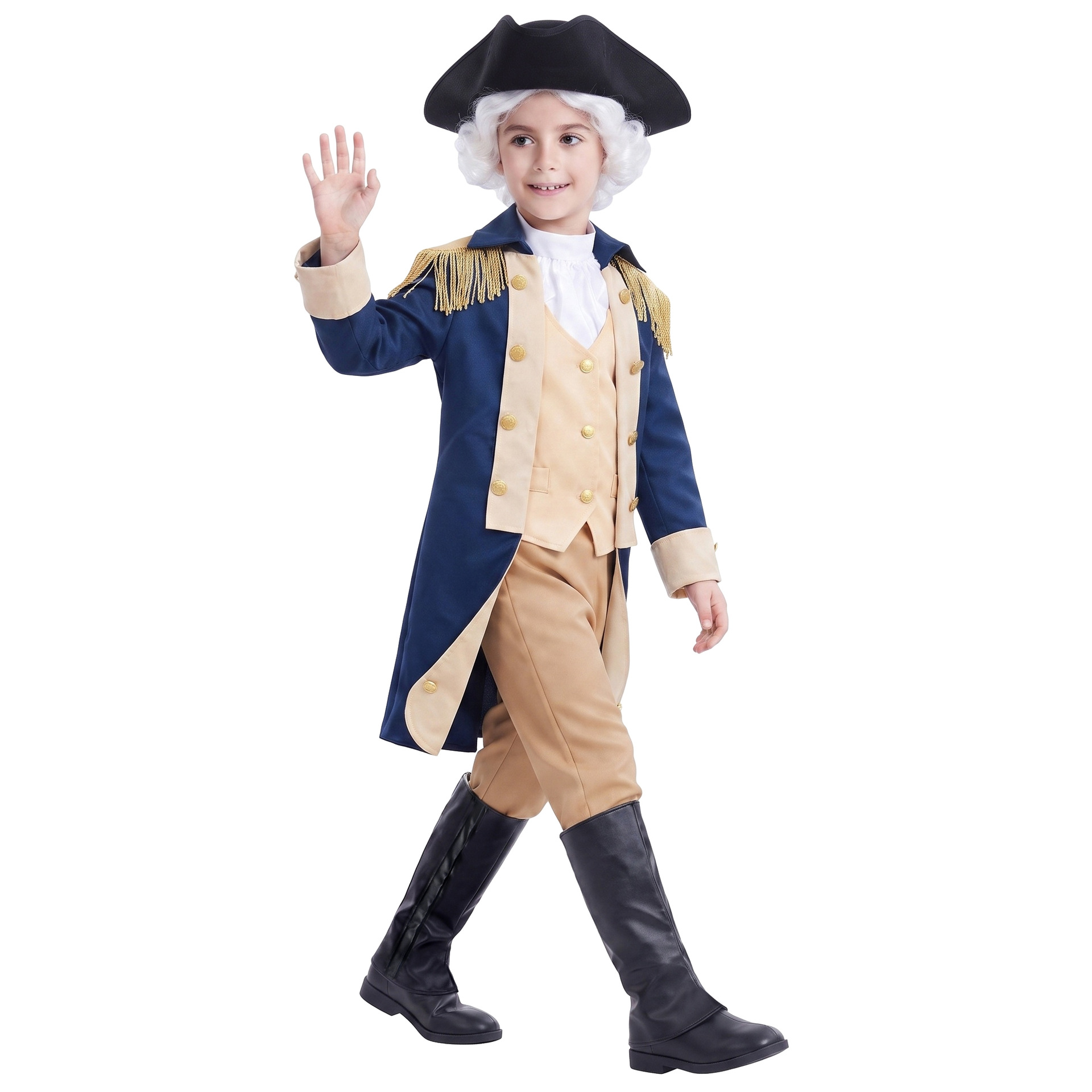 زي جورج واشنطن التاريخي للأطفا - مراجعة Halloween Costume Kids وسعره