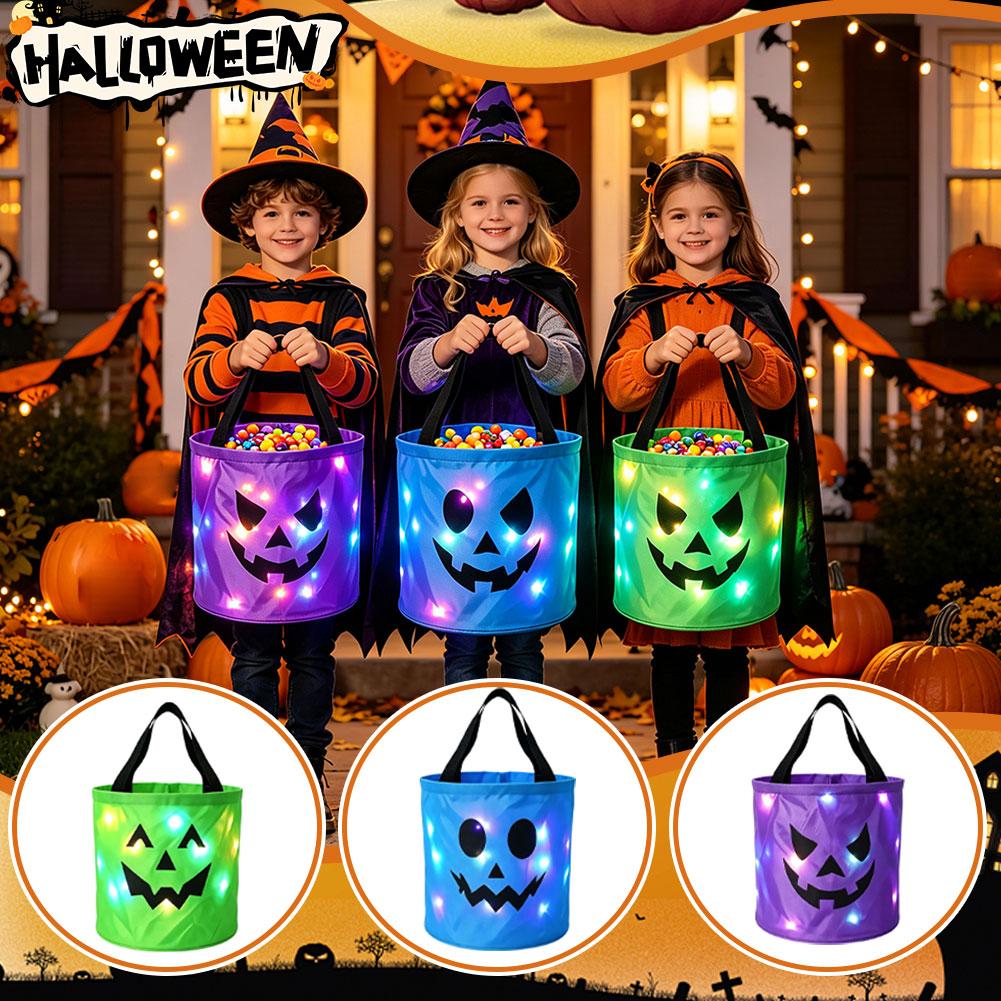 حفلات الهالوين، دلو حلوى على ش - مراجعة Halloween Pumpkin Decor Led وسعره