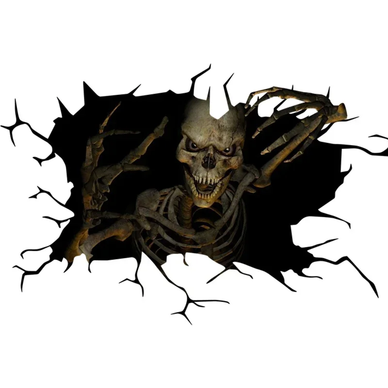 ملصقات سيارات هالوين بتصميم ال - مراجعة Halloween Skeleton Decoration وسعره