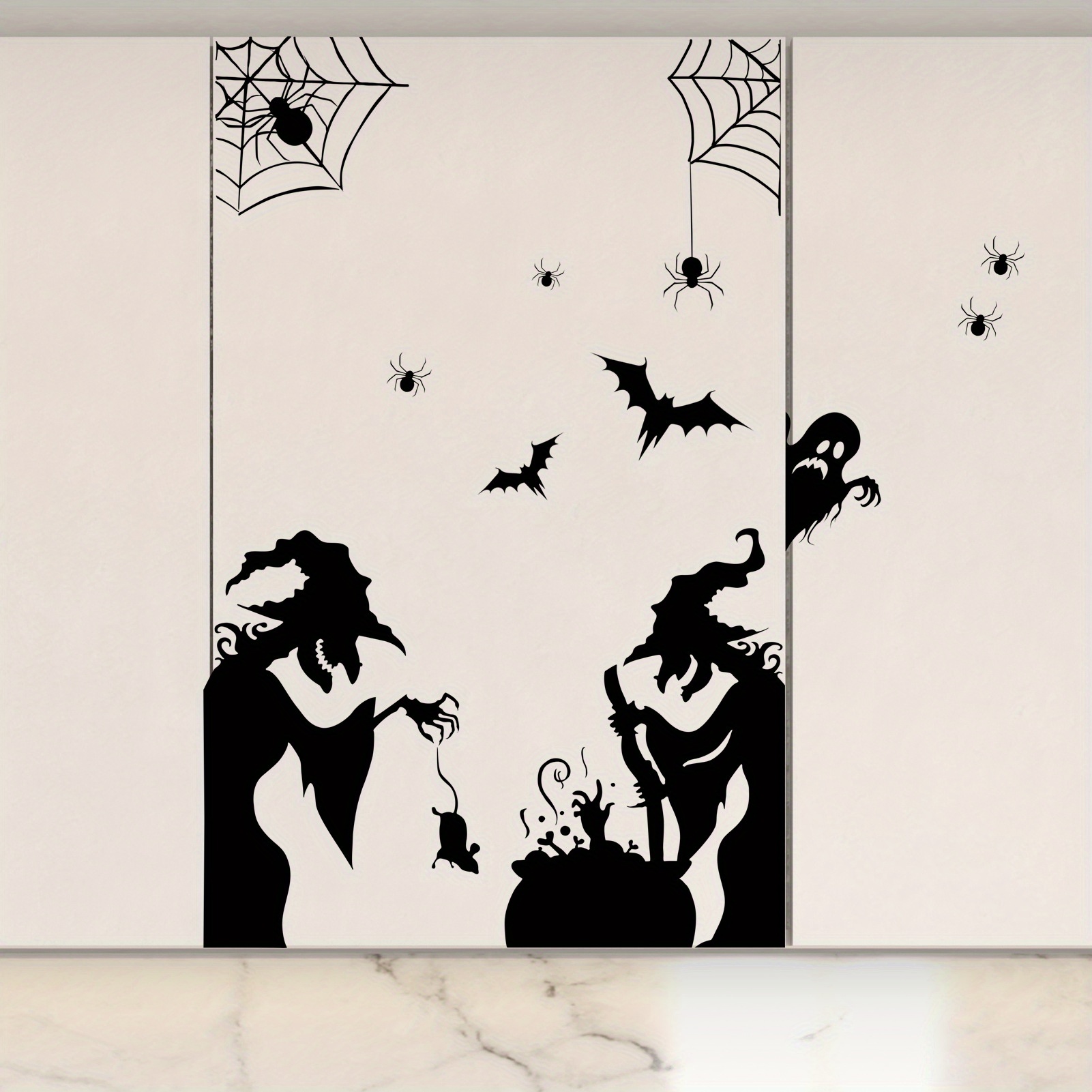 ملصقات نوافذ كهربائية لعيد اله - مراجعة Spider Web Halloween Decoration وسعره