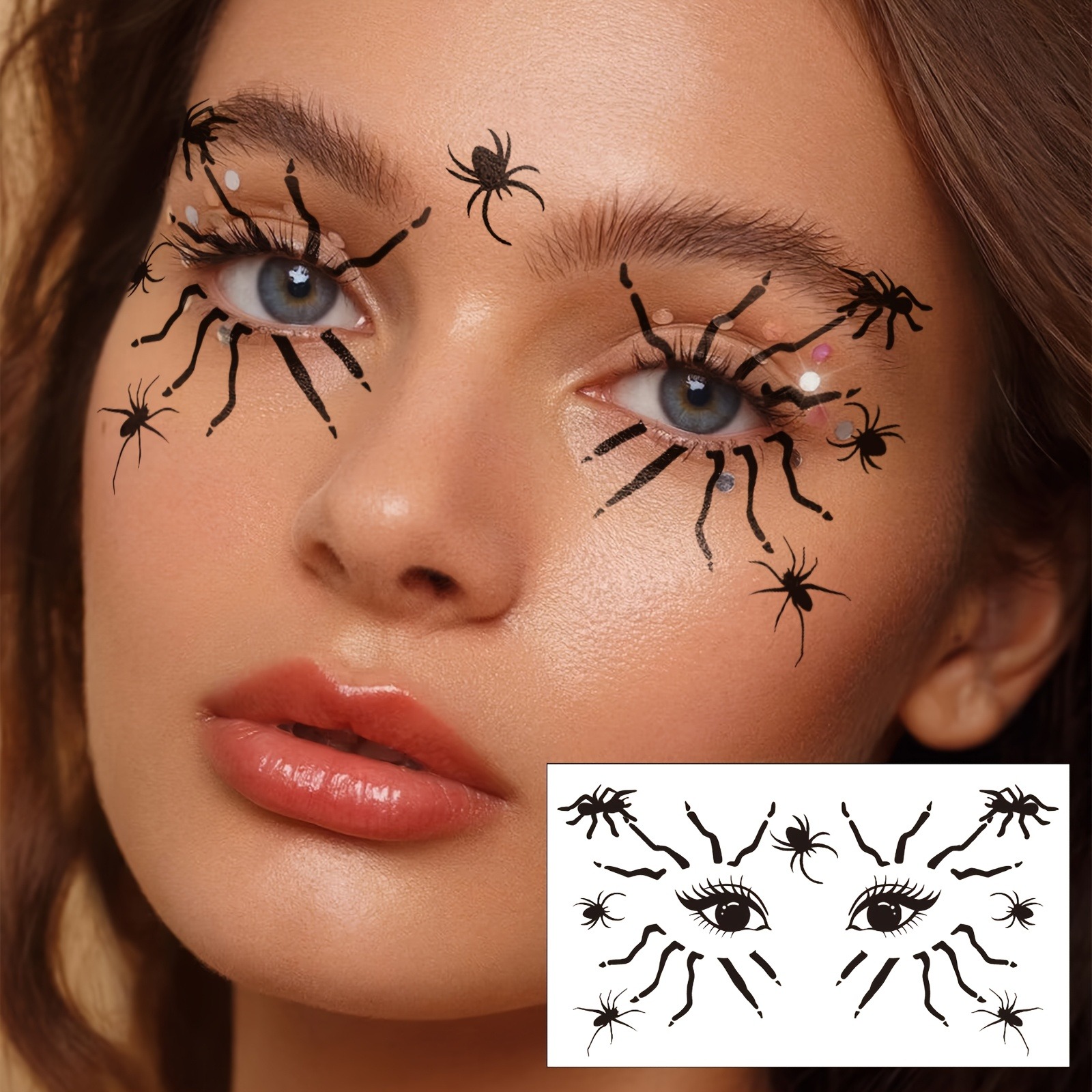10 قطع من ملصقات العناكب/شبكات - مراجعة Spider Web Halloween Decoration وسعره