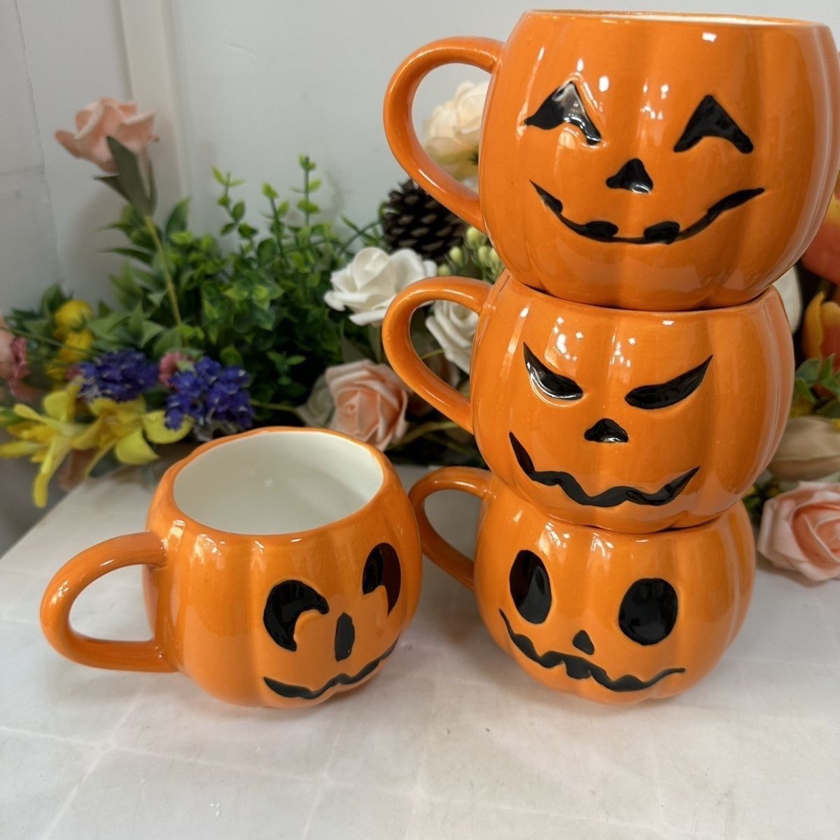 كوب سيراميك على شكل قرع هالوين - مراجعة Pumpkin Lantern Halloween وسعره