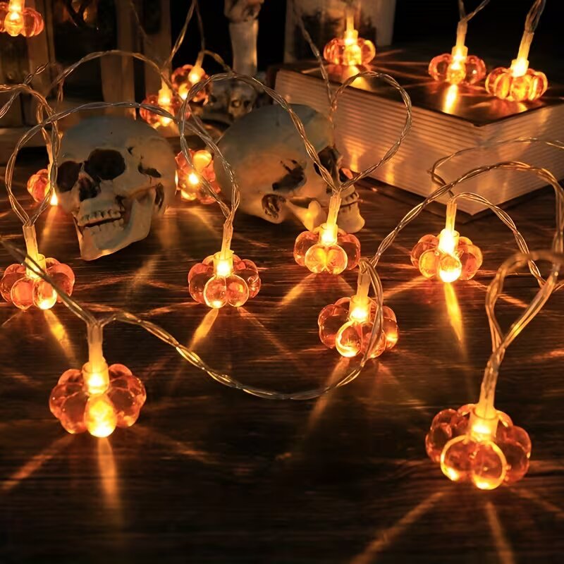 أضواء زينة على شكل قرع برتقالي - مراجعة Halloween Led String Lights Orange وسعره