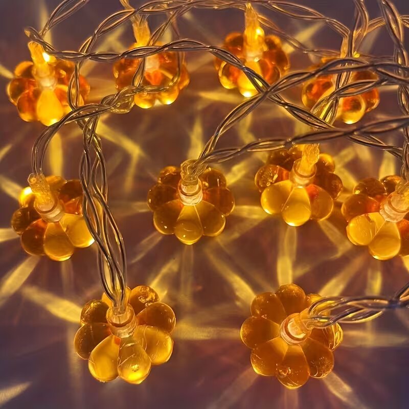 أضواء زينة على شكل قرع برتقالي - مراجعة Halloween Led String Lights Orange وسعره