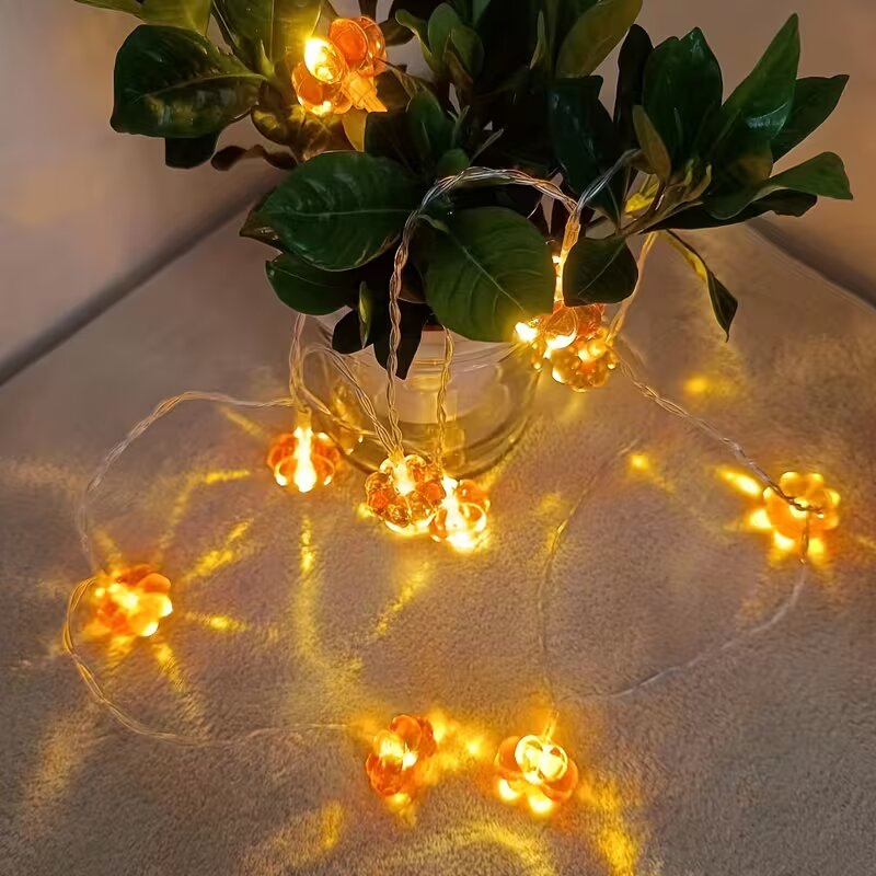 أضواء زينة على شكل قرع برتقالي - مراجعة Halloween Led String Lights Orange وسعره