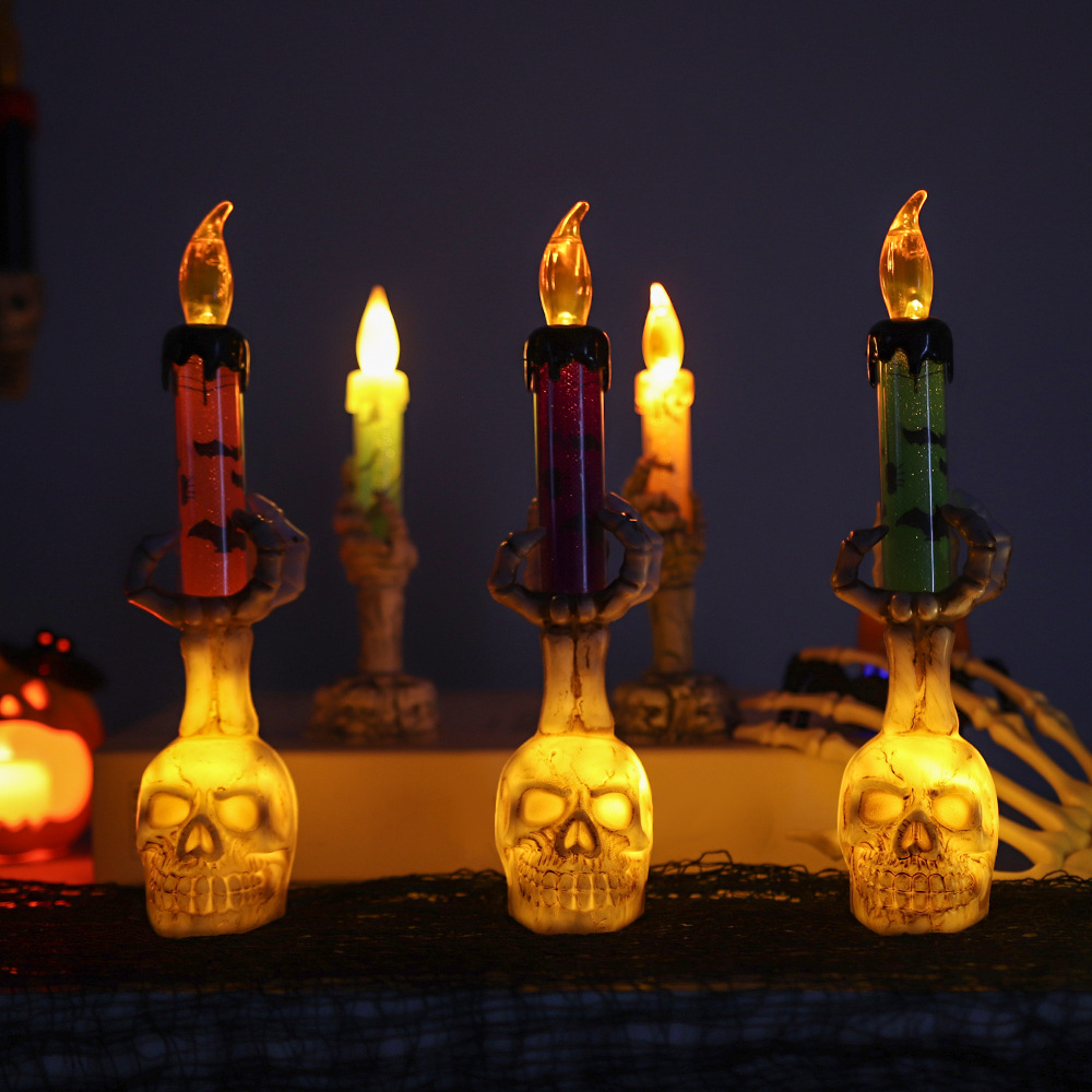 مصباح يدوي على شكل يد هيكل عظم - مراجعة Halloween Pumpkin Decor Led وسعره
