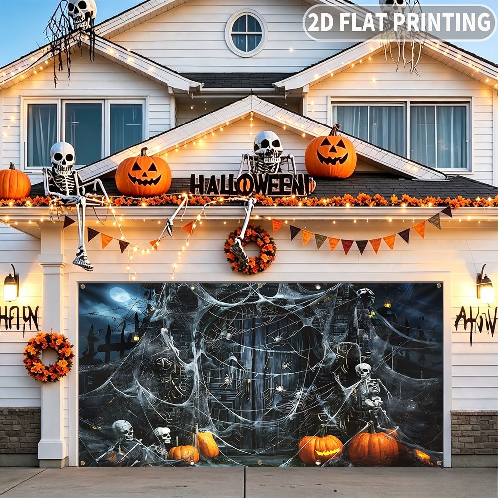 لافتة مسطحة ثنائية الأبعاد لحف - مراجعة Spider Web Halloween Decoration وسعره