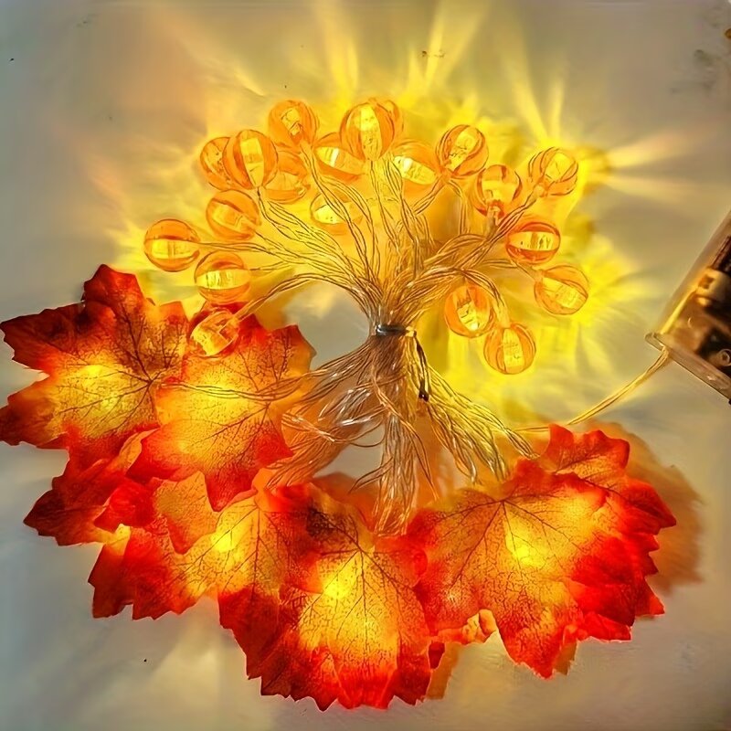 سلسلة أضواء على شكل قرع الهالو - مراجعة Halloween Led String Lights Orange وسعره